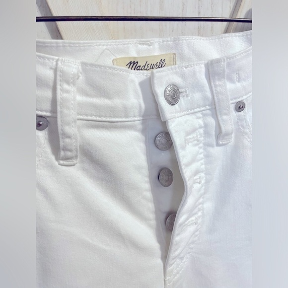 Madewell White The Perfect Vintage Crop Jeans Raw‎ Hem Size 26 - Picture 3 of 11
